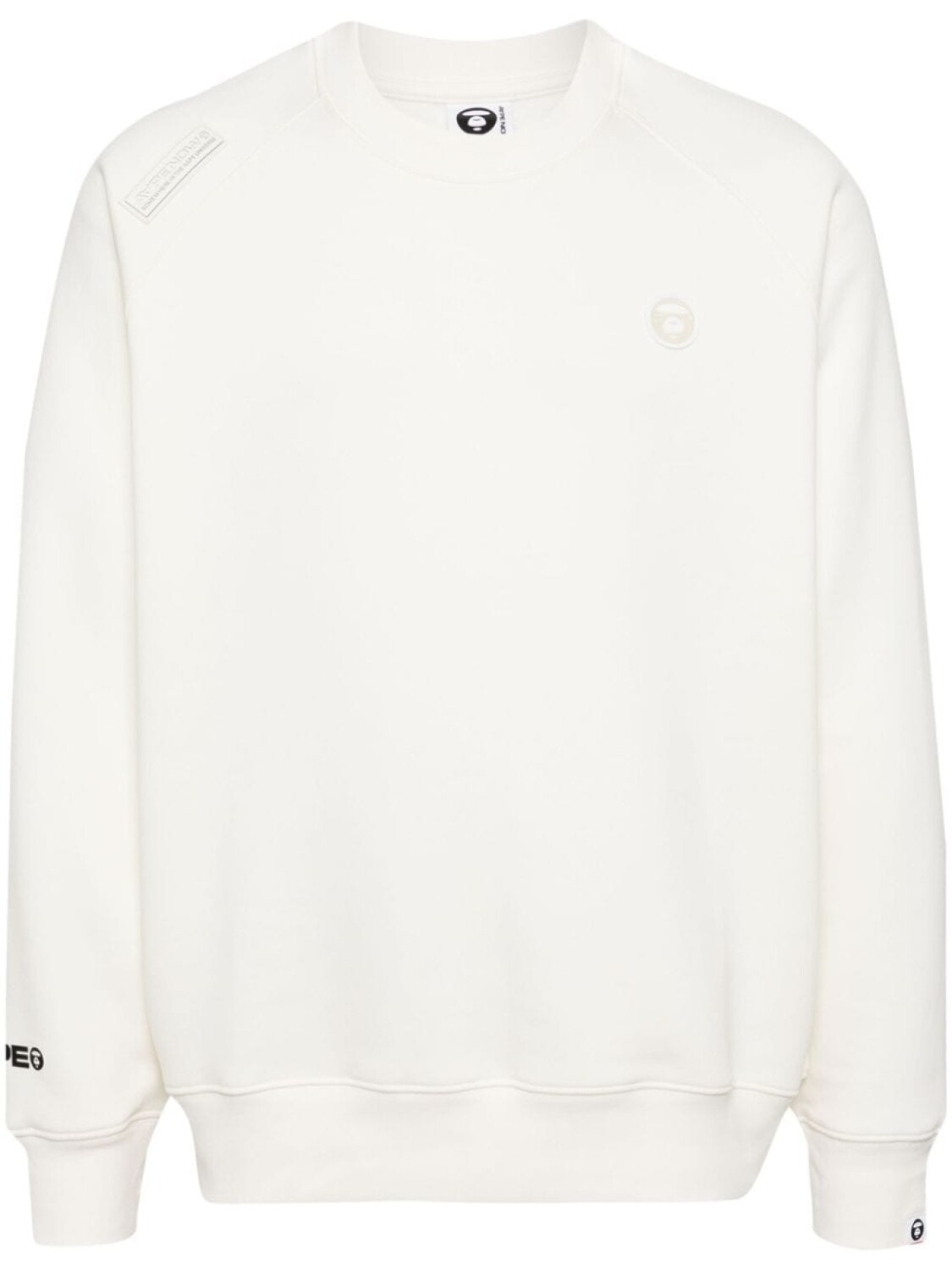 

AAPE BY *A BATHING APE толстовка с нашивкой-логотипом, белый