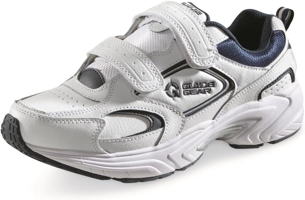 

Кроссовки Guide Gear для мужчин с застежкой-липучкой, комфортная обувь для работы, повседневной носки и работы, белый/синий/темно-синий