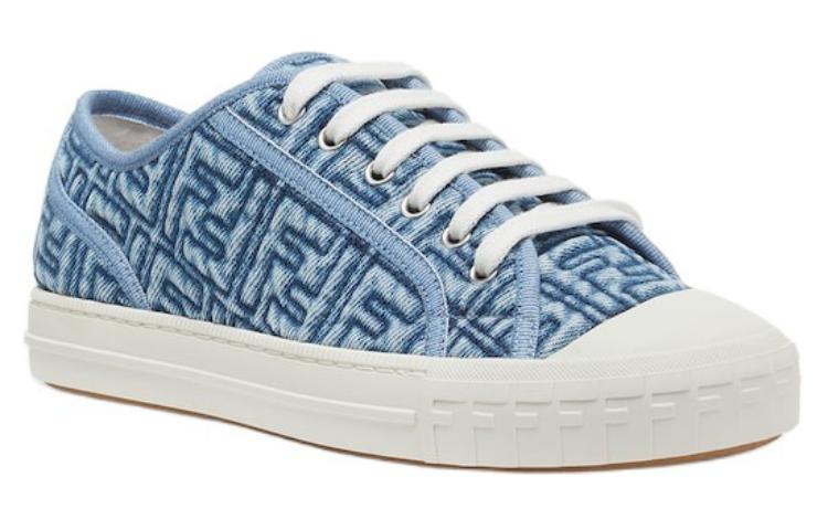 Кроссовки Domino Denim Low Top Women's FENDI, синие — фото 3