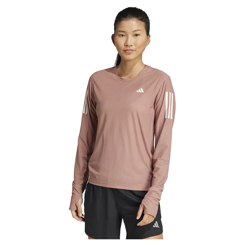 

Футболка adidas Own The Run long sleeve, розовый