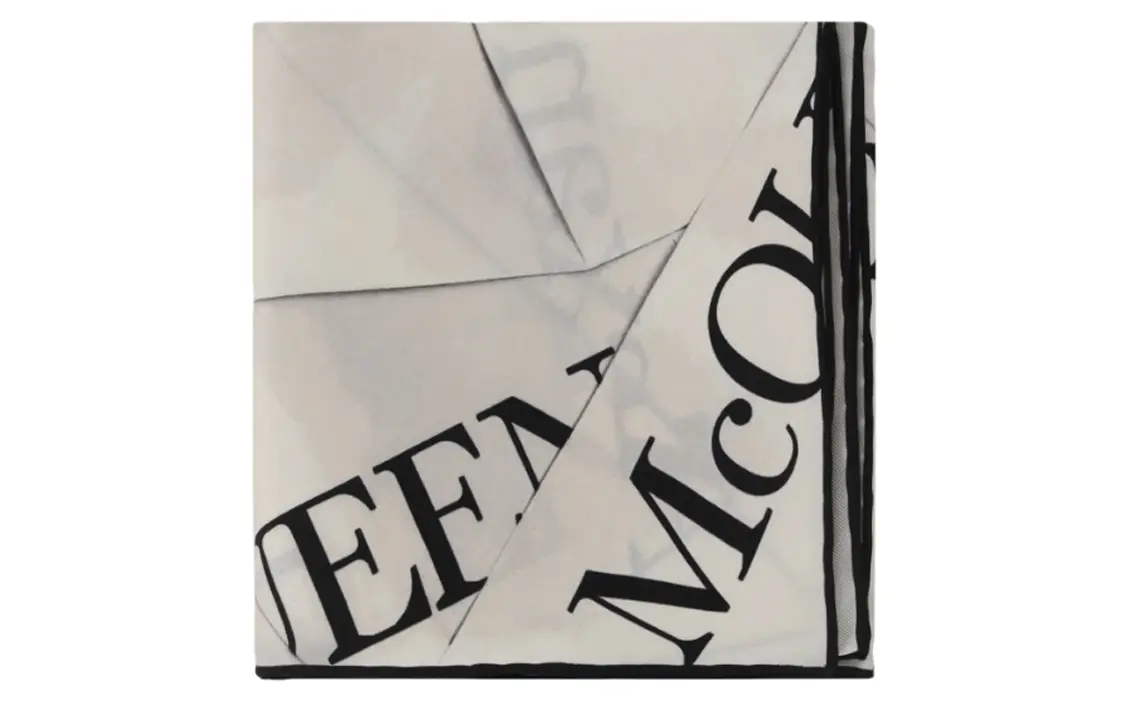 

Alexander McQueen Шарф с логотипом, White/Black