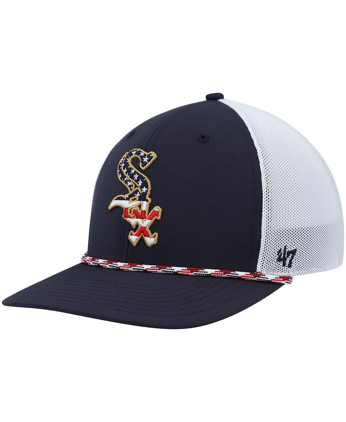 

Мужская темно-синяя и белая кепка Chicago White Sox с флагом Trucker Snapback '47 Brand