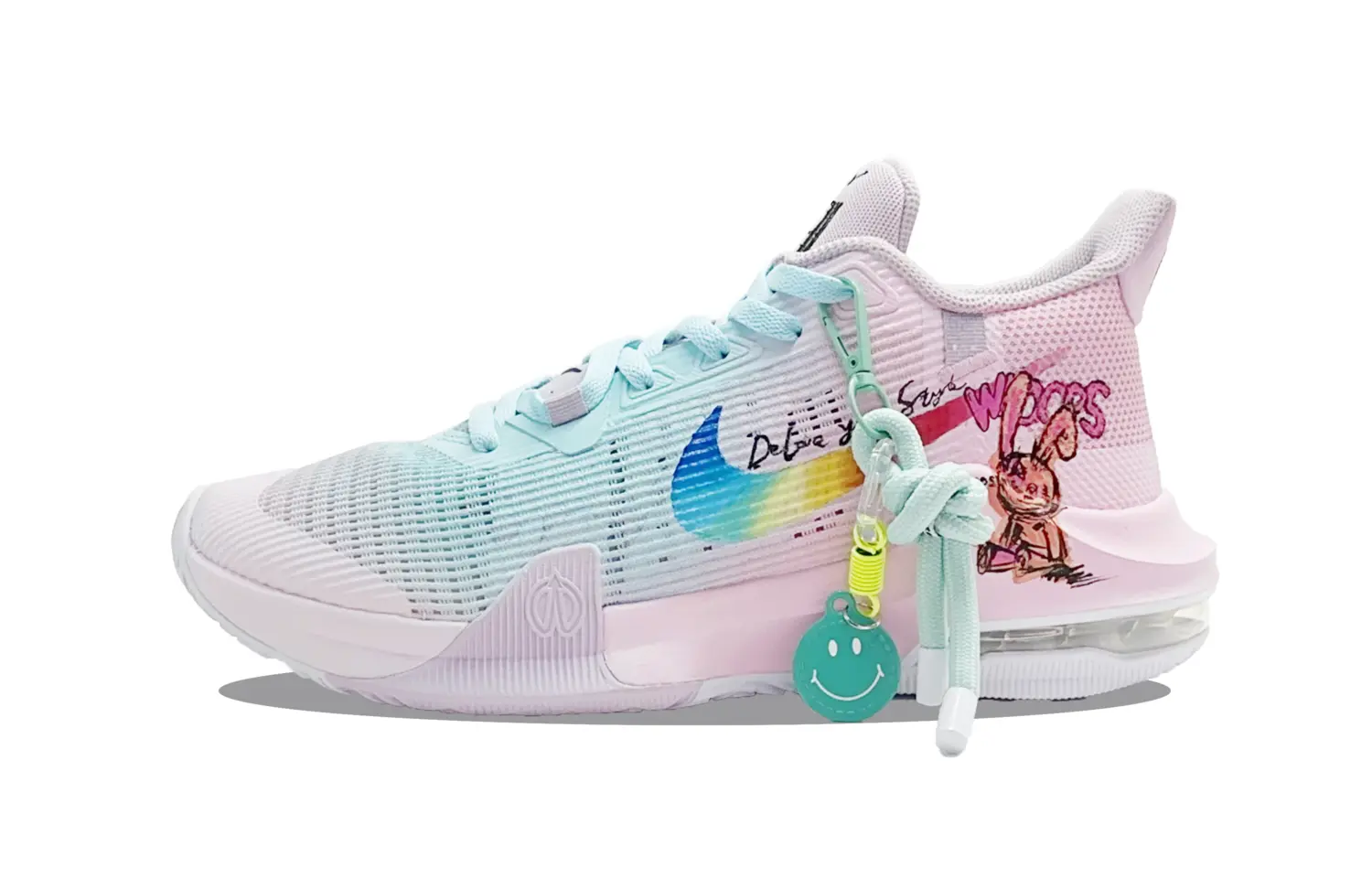 

Nike Air Max Impact 3 Антискользящие Износостойкие Низкие Баскетбольные Кроссовки Мужские Синие Розовые