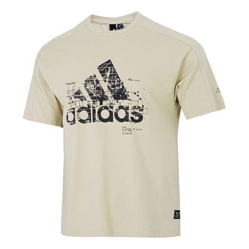 

Футболка adidas M Prsve Bos Tee Athleisure Casual Sports Logo Round Neck Short Sleeve Khaki, мультиколор