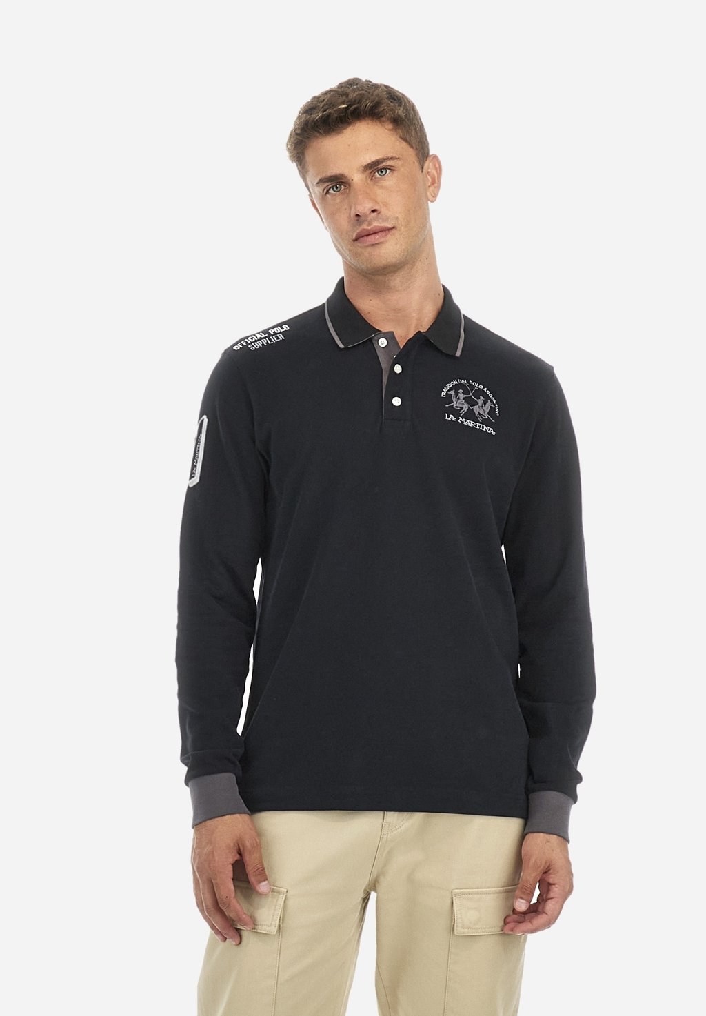 

Поло LONG SLEEVE La Martina, черный
