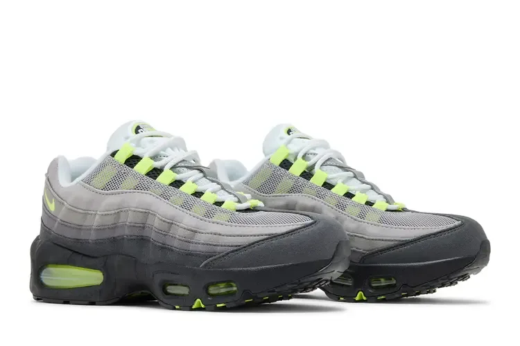 Кроссовки детские Nike Air Max 95 Big Bubble, серый/черный/зеленый — фото 4