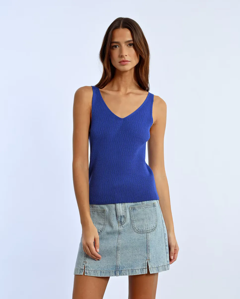 

Женский облегающий топ на бретелях Lili Sidonio, синий