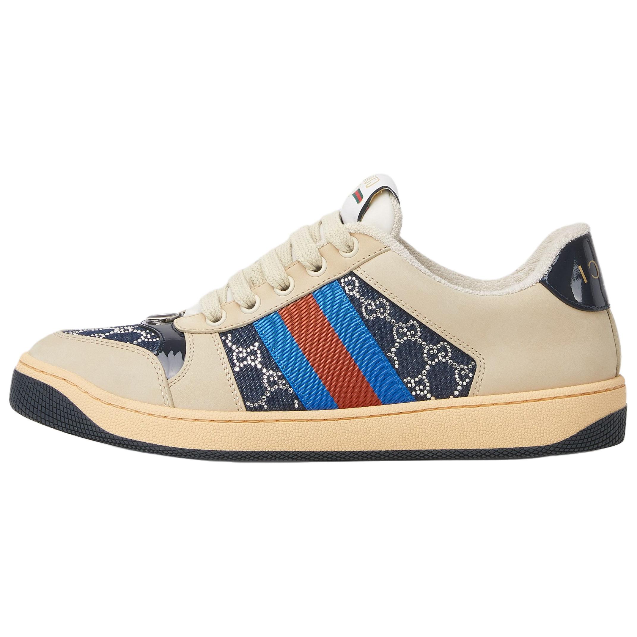GUCCI Кроссовки для скейтбординга Screener Low Top, женские, бежевые