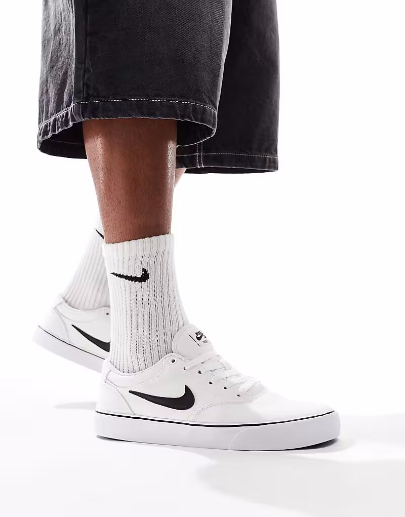 Кроссовки Nike SB Chron 2 белого цвета — фото 4