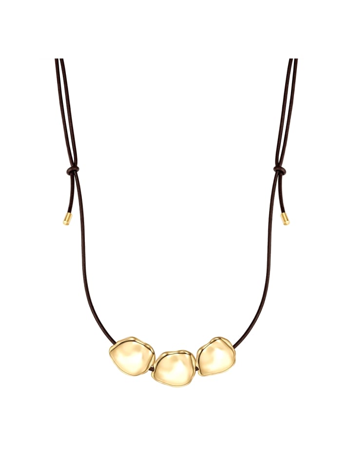 

Yokoamii Кожаное ожерелье коричневого цвета