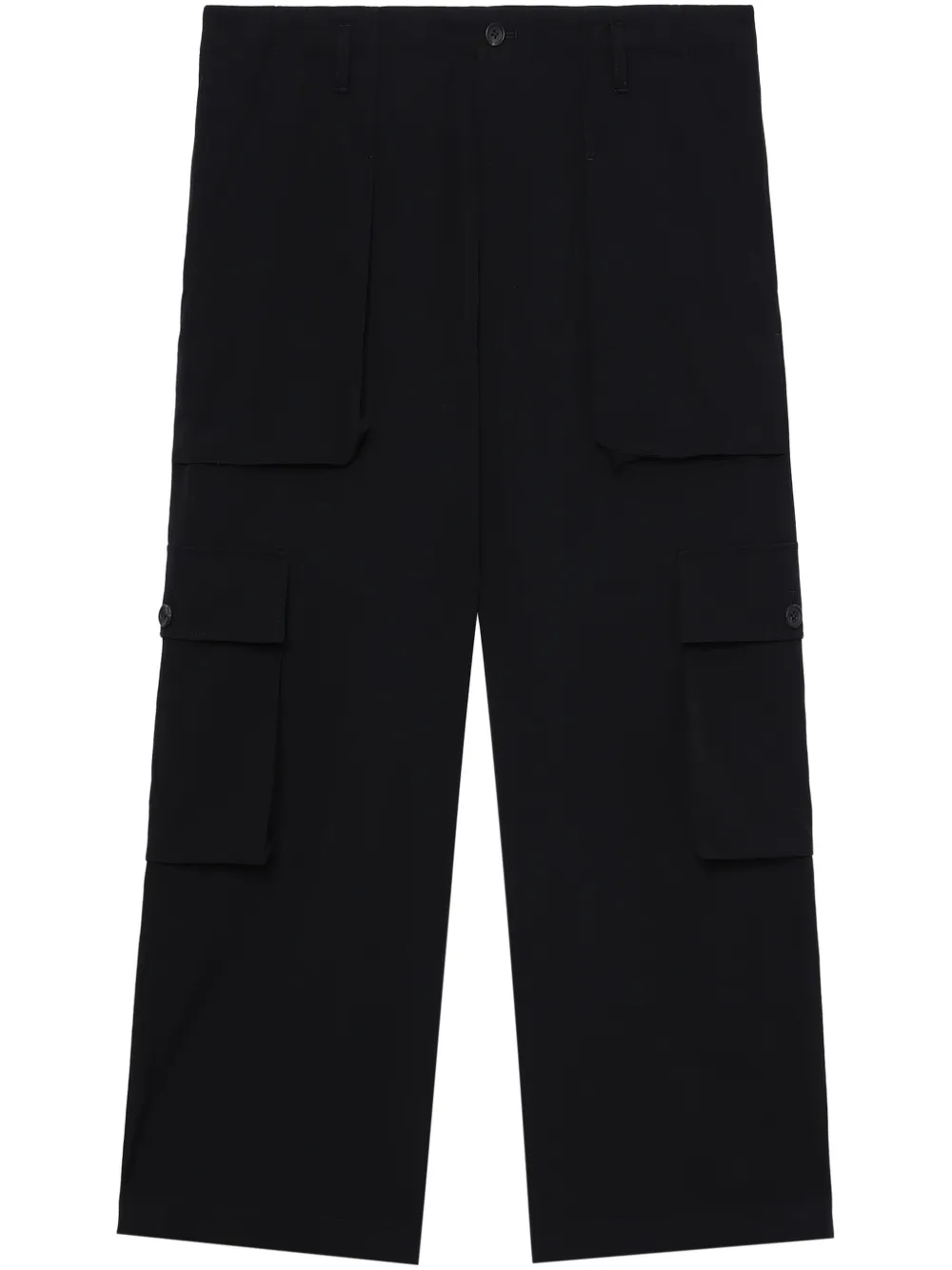 

Шерстяные брюки с карманами Yohji Yamamoto, черный