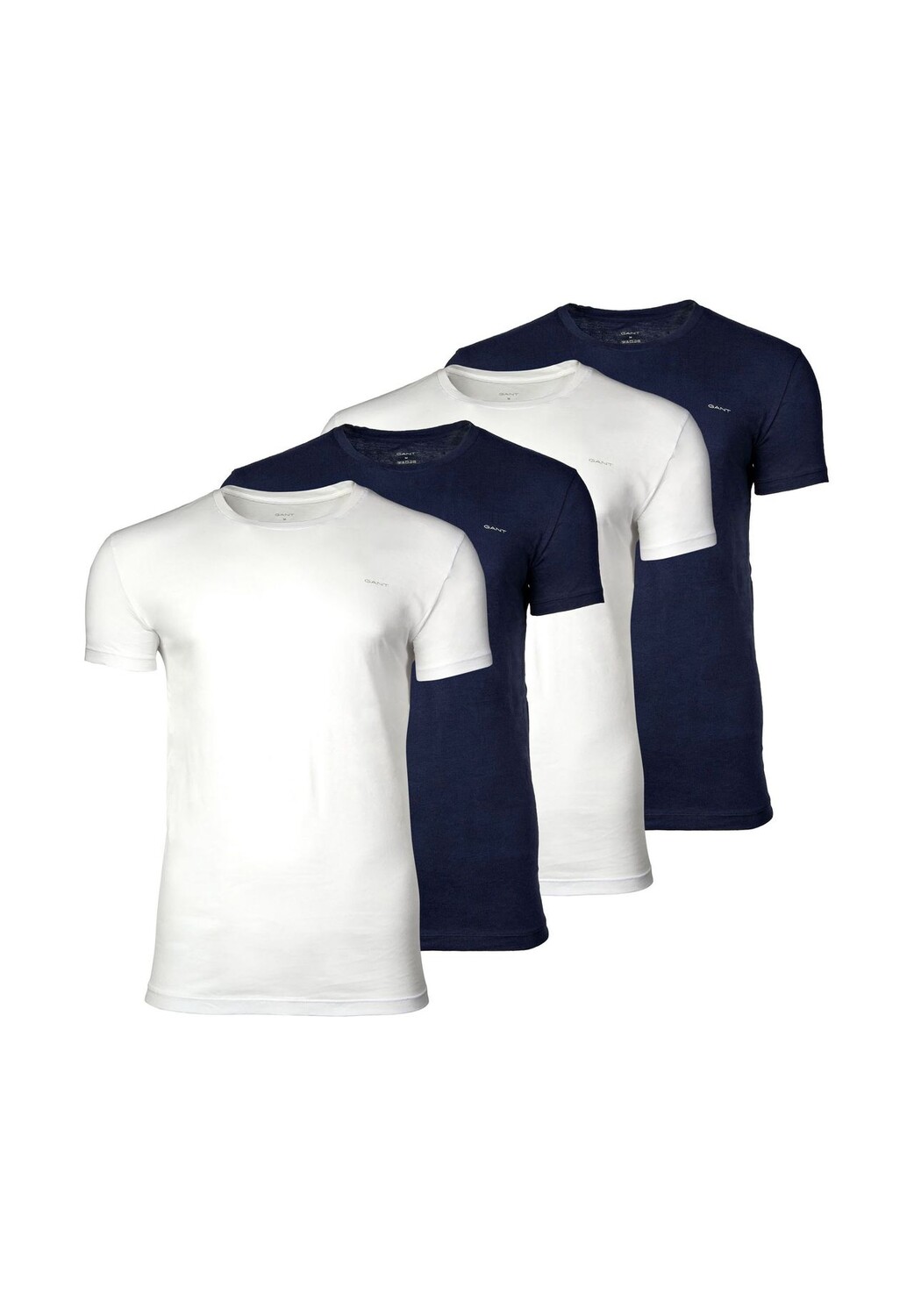 

Мужская футболка, 4 шт. в упаковке - C-NECK T-SHIRT 4-PACK, круглый вырез, короткий рукав, хлопок GANT, цвет Marineblau