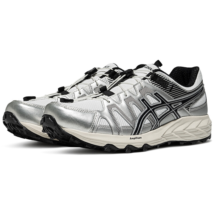 Кроссовки мужские низкие серебристо-белые Asics — фото 3