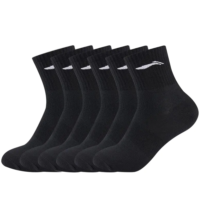 

Мужские носки средней высоты LiNing, набор из 6 пар., 6 pack (черный)