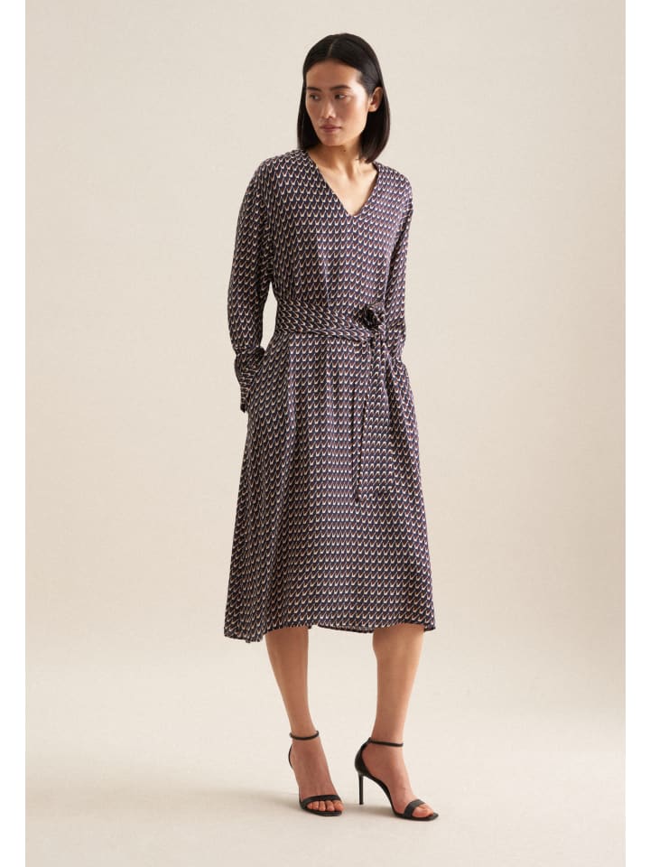 

Платье до колена Seidensticker Kleid Regular, темно-синий