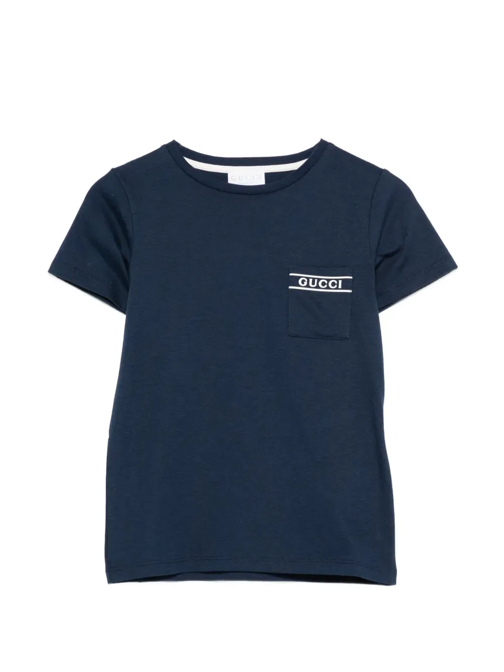Футболка с нагрудным карманом Gucci Kids, синий