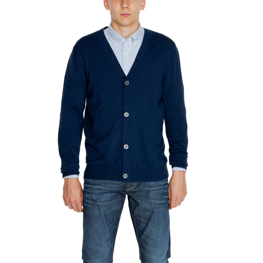 

Синий хлопковый кардиган Jack & Jones
