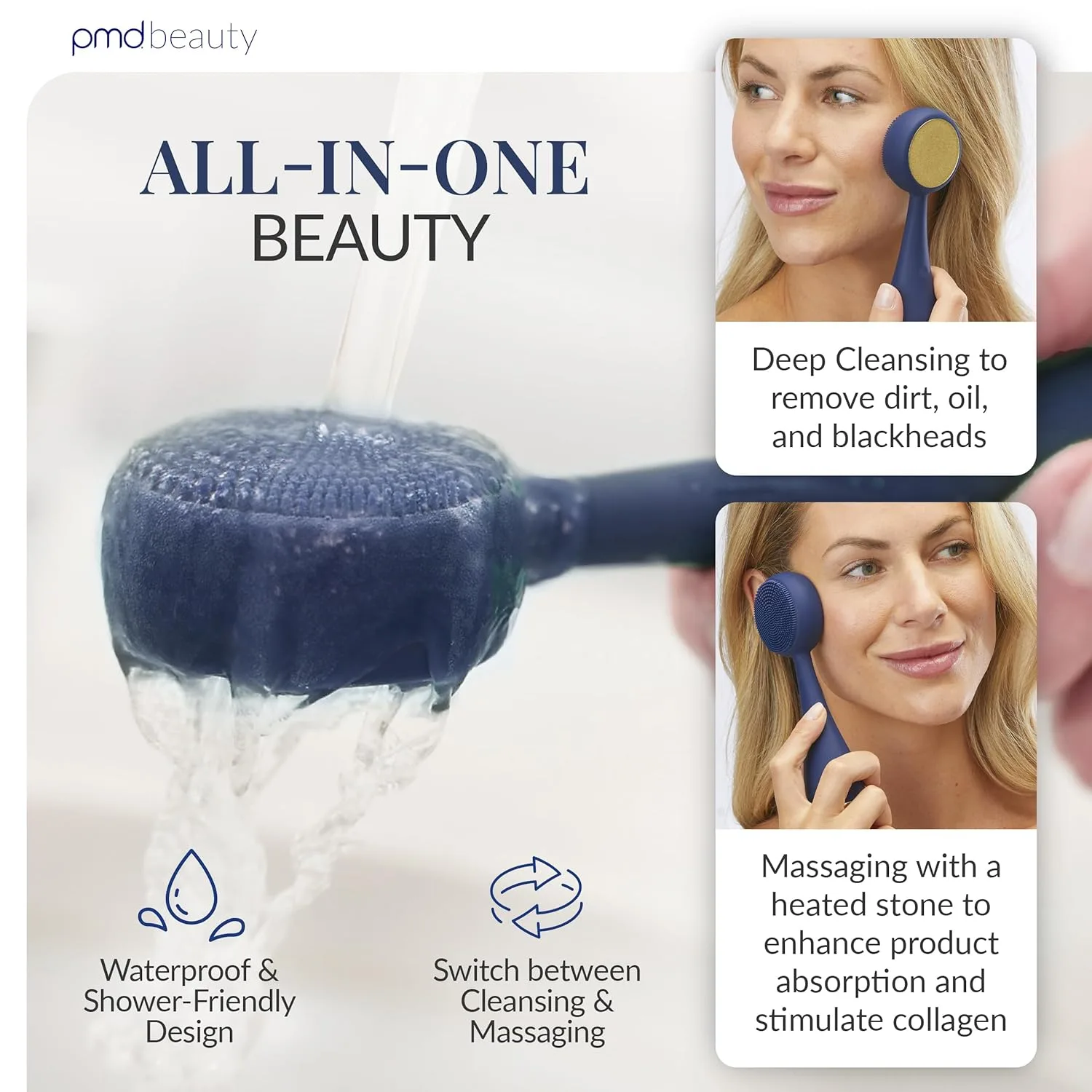 Clean Pro OB - Интеллектуальное устройство для очищения лица Pmd Beauty, Navy — фото 3