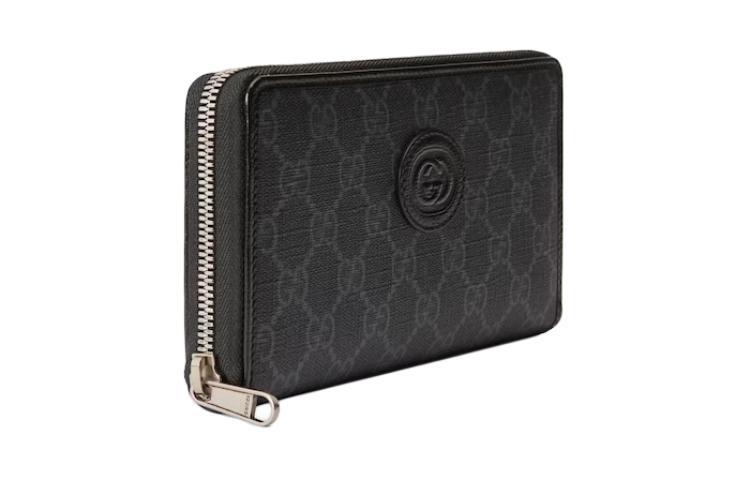 Сумка-кошелёк из кожи и холста унисекс чёрный GUCCI — фото 2