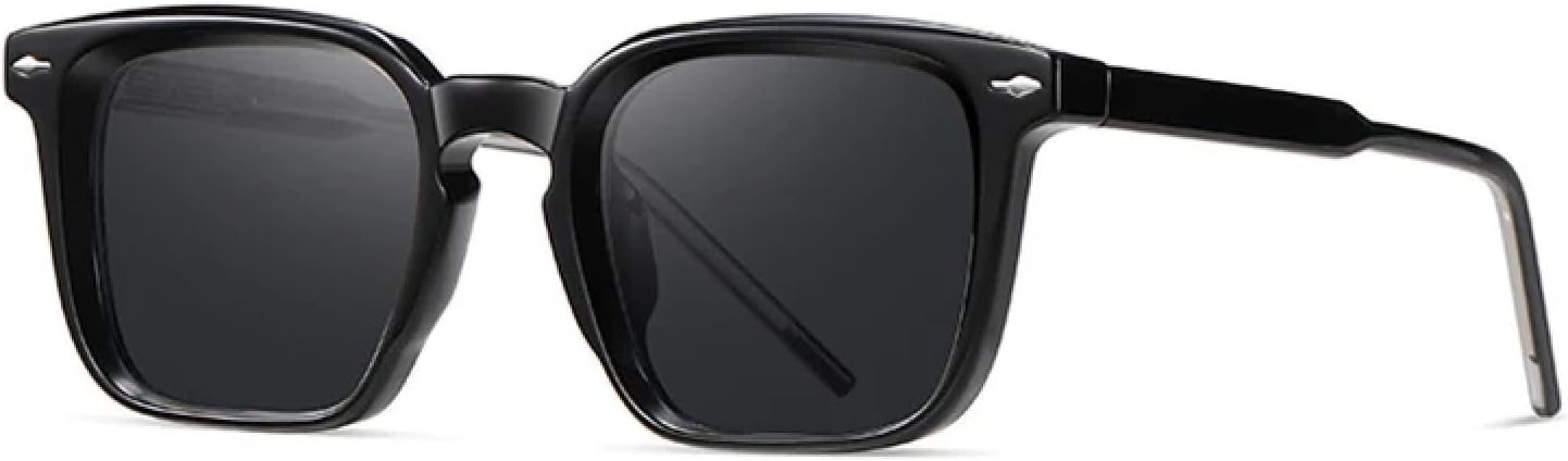 

Мужские поляризованные солнцезащитные очки в стиле ретро с прозрачными линзами и защитой от синего света; женские панк-солнцезащитные очки с защитой от УФ-излучения UV400 SZVVBKK, Black Grey