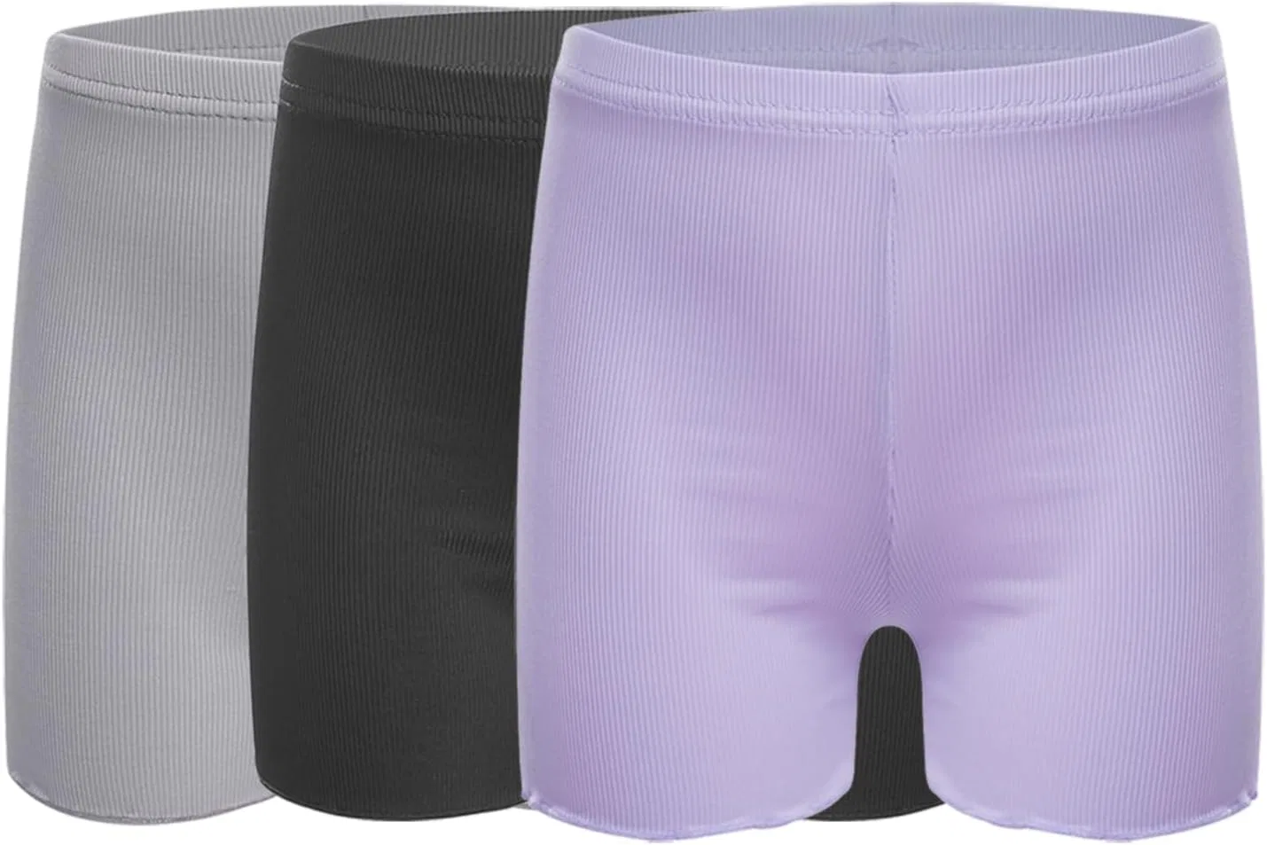 Детские шорты для танцев, гимнастики и йоги, winying, набор 3 шт, Black&gray&purple