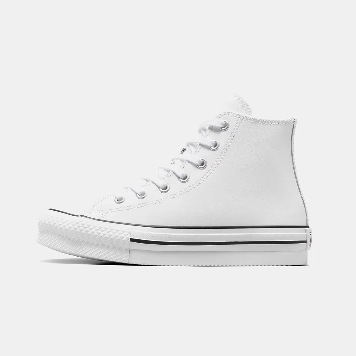 Converse Chuck Taylor All Star Collection Eva Lift кожаные высокие повседневные кеды для детей, белый — фото 4