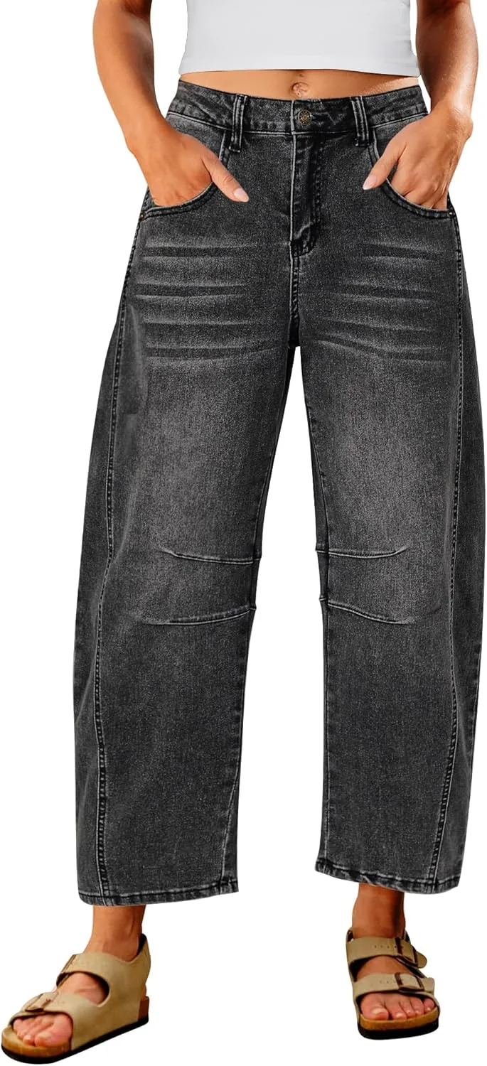 

Женские джинсы Utyful Barrel Cropped Baggy High Waisted Distressed