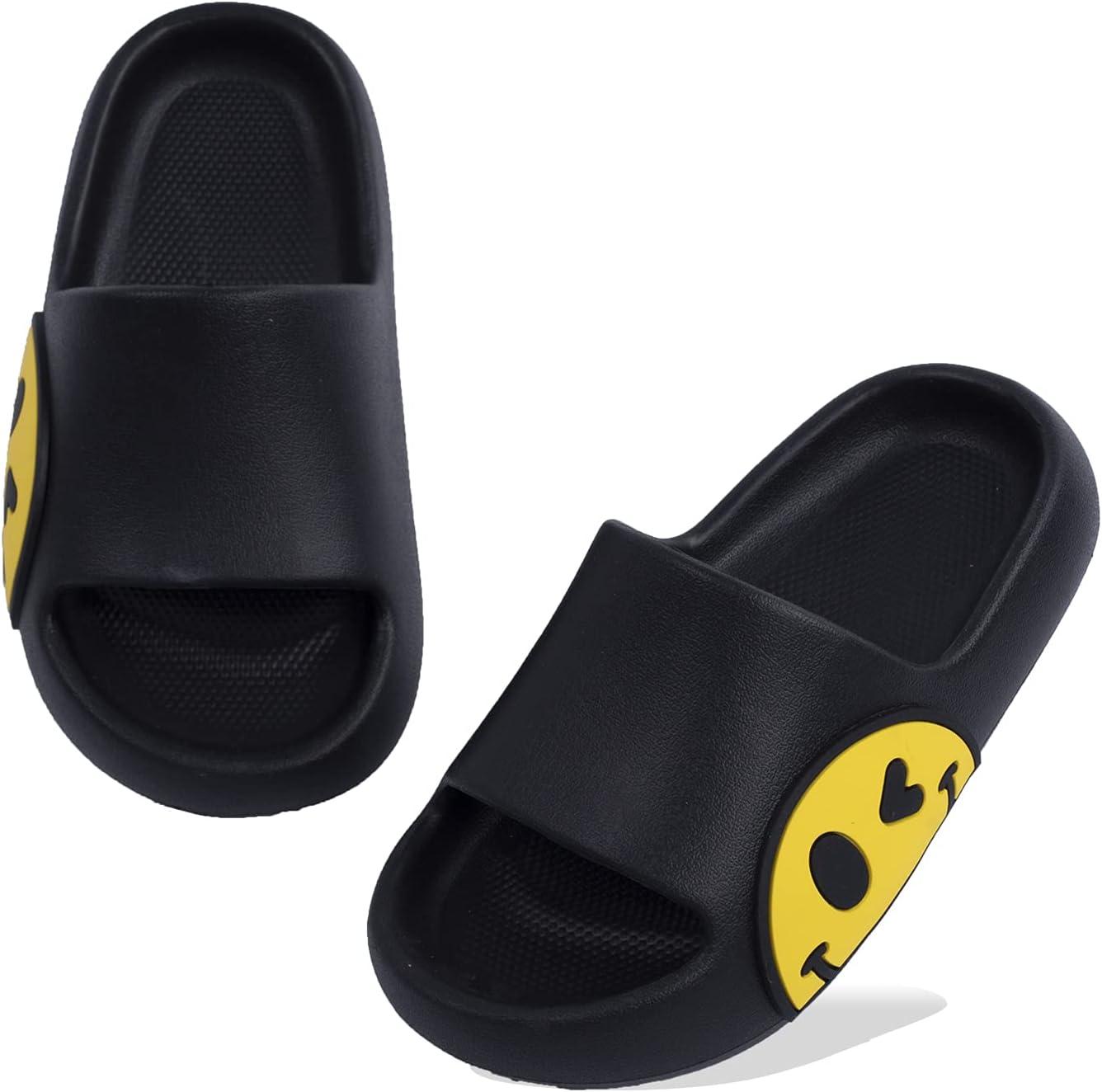 

Детские слайдеры Guyarns Big Kids Cloud, нескользящие летние пляжные и бассейные сандалии для мальчиков и девочек, сандалии с мультяшным принтом для малышей, домашние и уличные тапочки, обувь для душа, черный