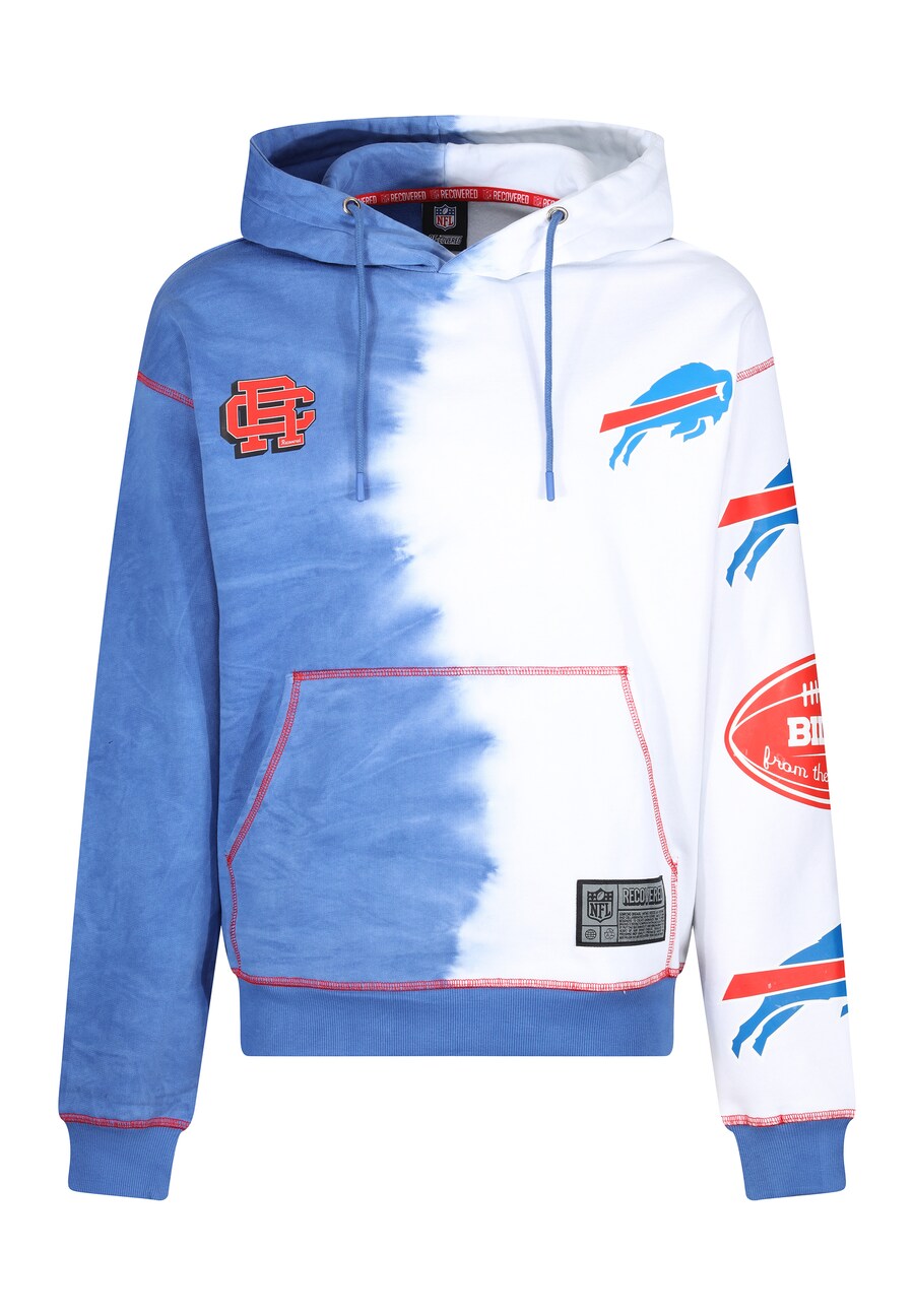 

Толстовка с капюшоном Recovered Sweatshirt NFL Bills Ink Dye Effect On, синий