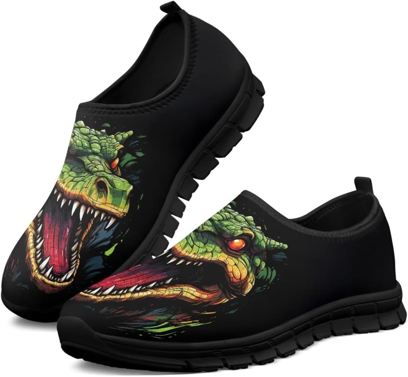 

Кроссовки для мужчин Hresuewn, модные, удобные, с нескользящей подошвой, спортивные с комфортной стелькой для тренировок и прогулок, Dragon Pattern