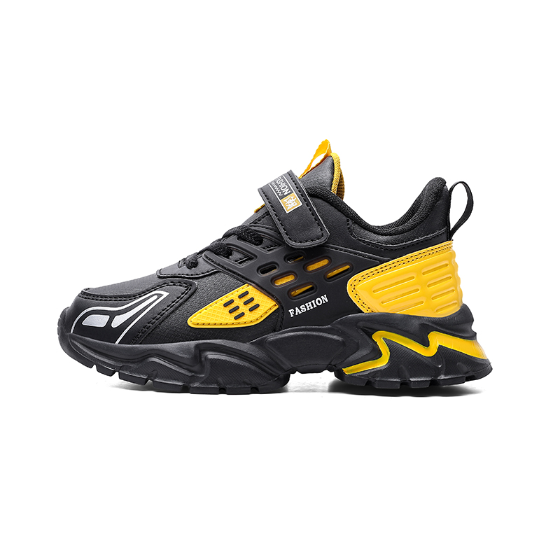 

Нескользящие износостойкие низкие детские кроссовки для повседневной носки Wooden Rabbit, Lemon