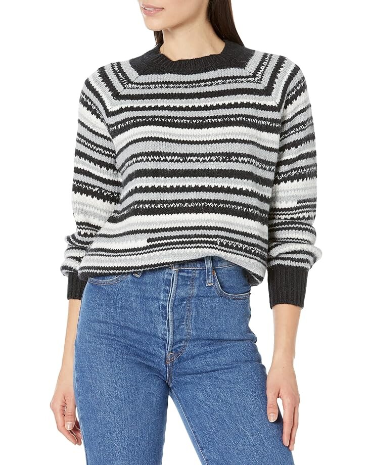 

Свитер Lucky Brand Space Dye Crew, цвет Black/Grey Combo