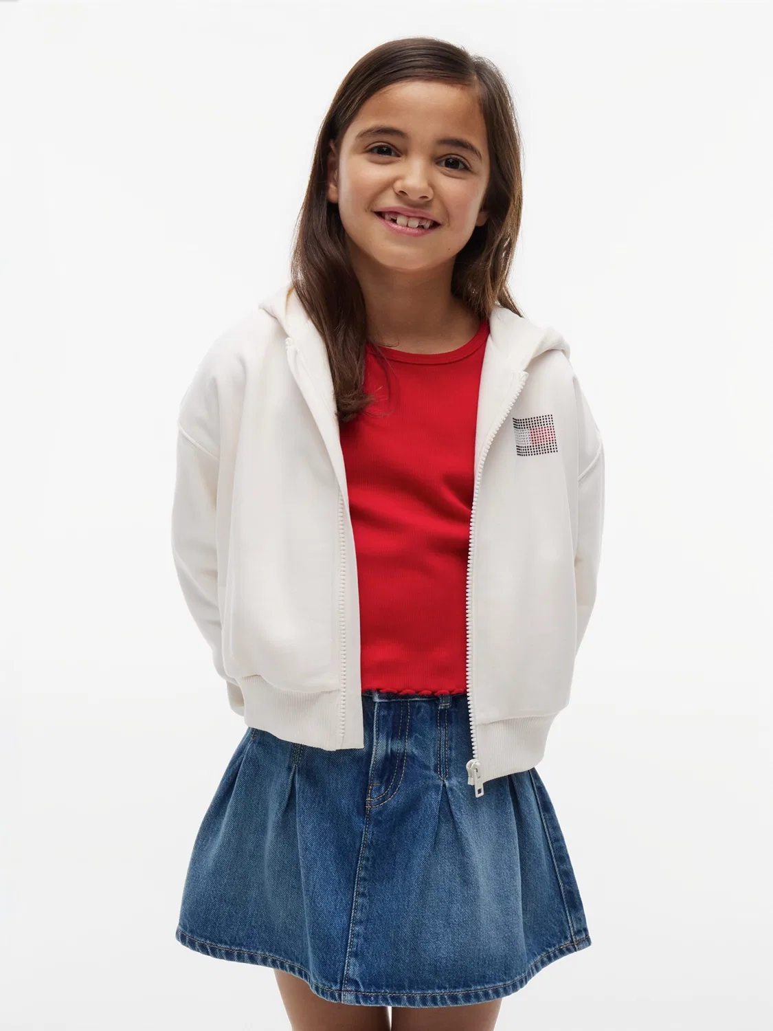 Толстовка на молнии Tommy Hilfiger, White — фото 2