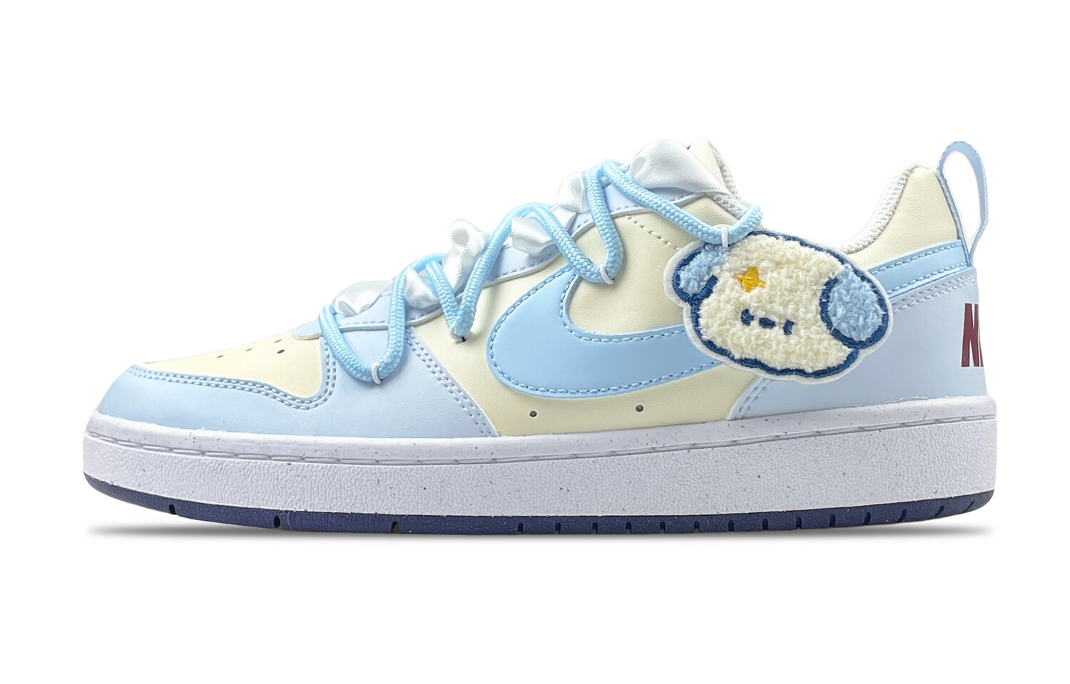 

Кроссовки Nike Court Borough Skateboard Shoes Women's Low-Top Blue Yellow, Синий, Кроссовки Nike Court Borough Skateboard Shoes Women's Low-Top Blue Yellow