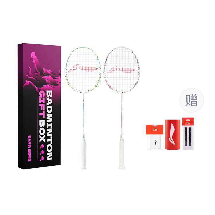 

LINING Thunder Mini Cannon бадминтонная ракетка атакующего типа с утяжеленной головкой, жестким стержнем, начальный уровень, cyan+white