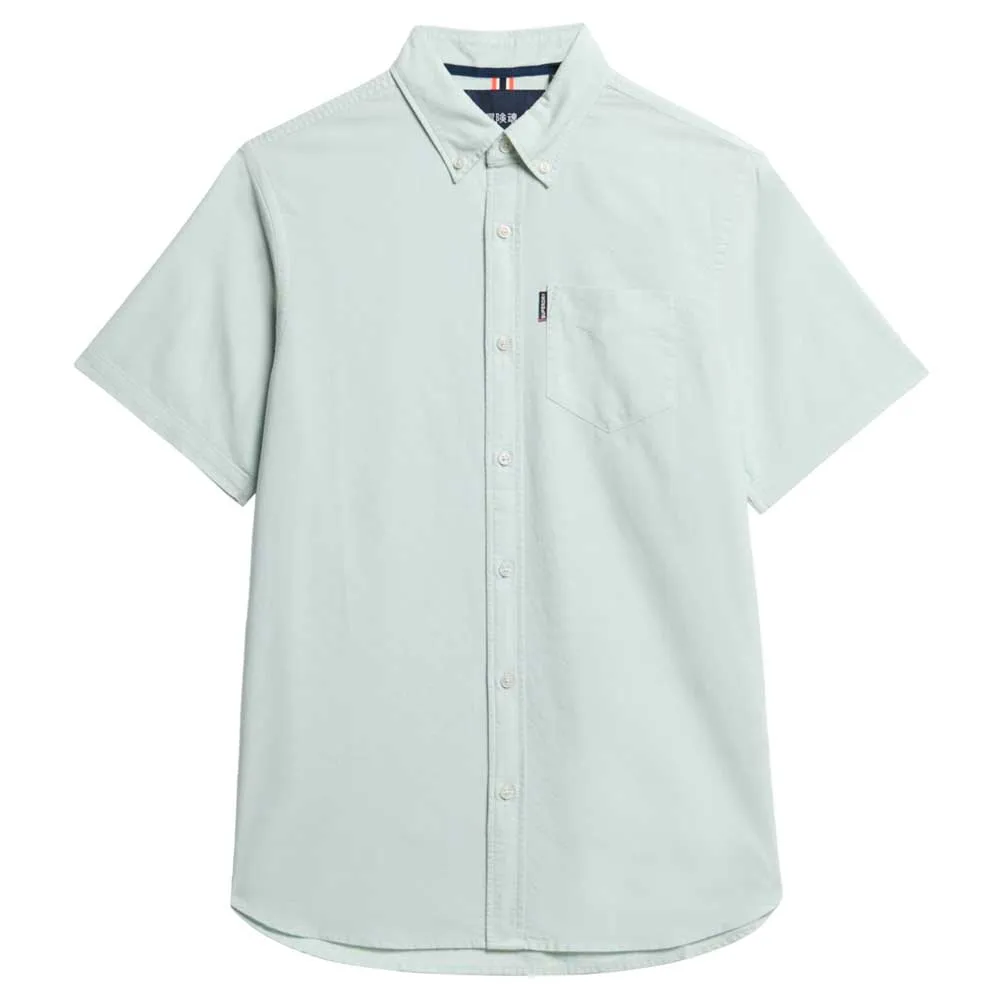 Рубашка с коротким рукавом Superdry Oxford, зеленый — фото 3