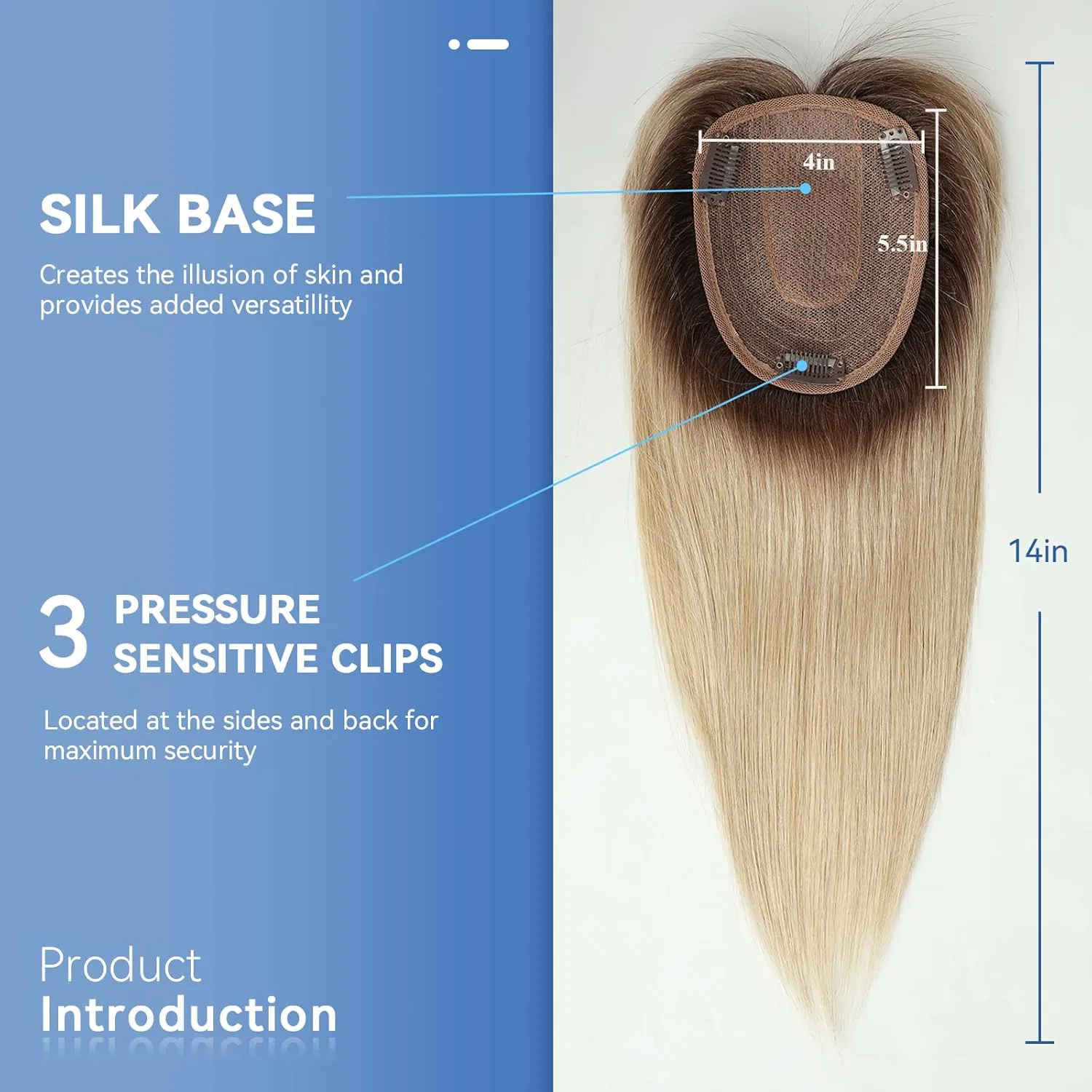 Женский накладной шиньон HAIRCUBE Ombre Light Blonde из натуральных волос с челкой Haircube — фото 2