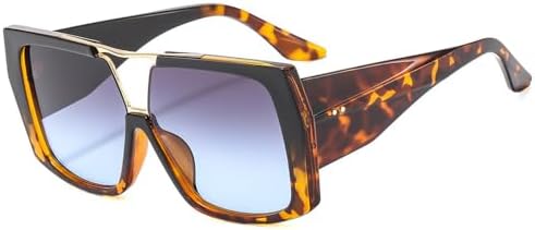 

Новые солнцезащитные очки большого размера 2025 года для женщин, в винтажном стиле, мужские солнцезащитные очки зеленого цвета с защитой от УФ-излучения UV400, роскошные, мужские и женские DSXLY, Black Leopard