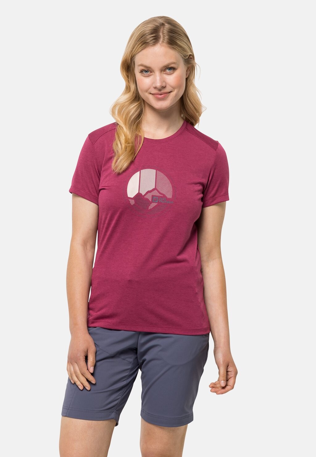 

Спортивная футболка CROSSTRAIL GRAPHIC Jack Wolfskin, цвет sangria red