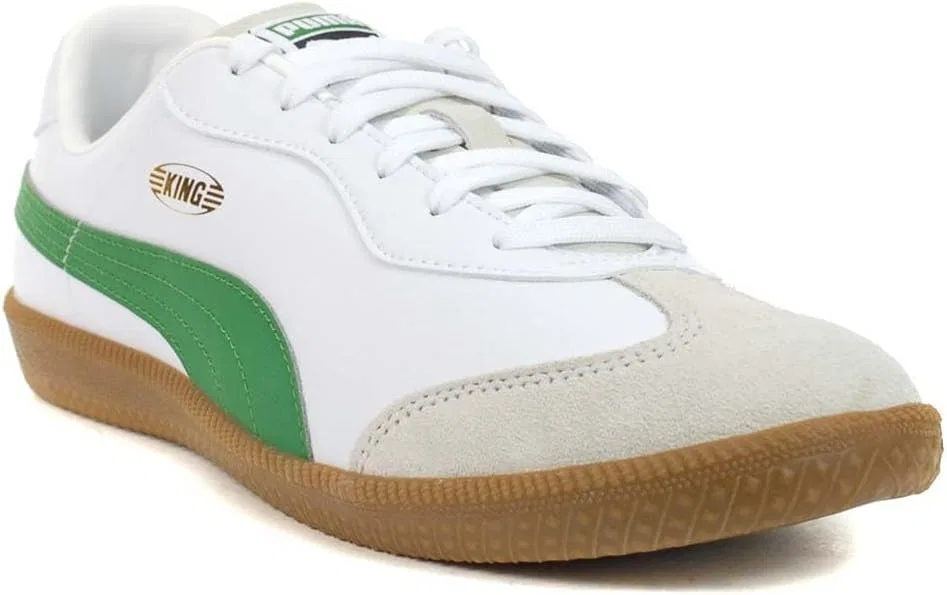 Кроссовки для футзала PUMA King 21, White/Green — фото 2
