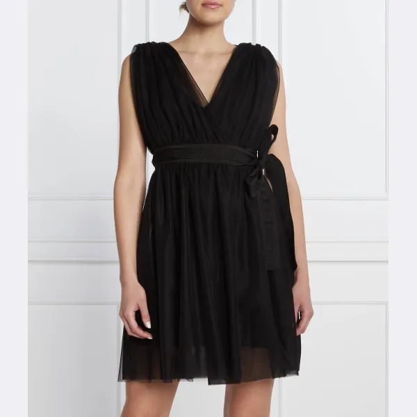 

Платье из тюля и кади Pinko, черный