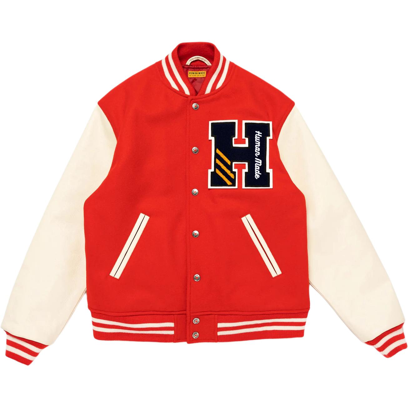 

Куртка SS26 Unisex с бейсбольным воротником HUMAN MADE, red