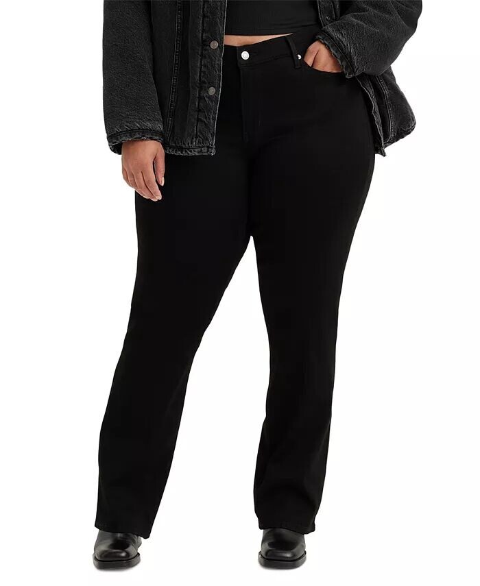 

Модные классические джинсы большого размера 415 Bootcut Levi's, черный