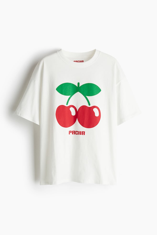 

Футболка оверсайз с принтом H&M, мультиколор