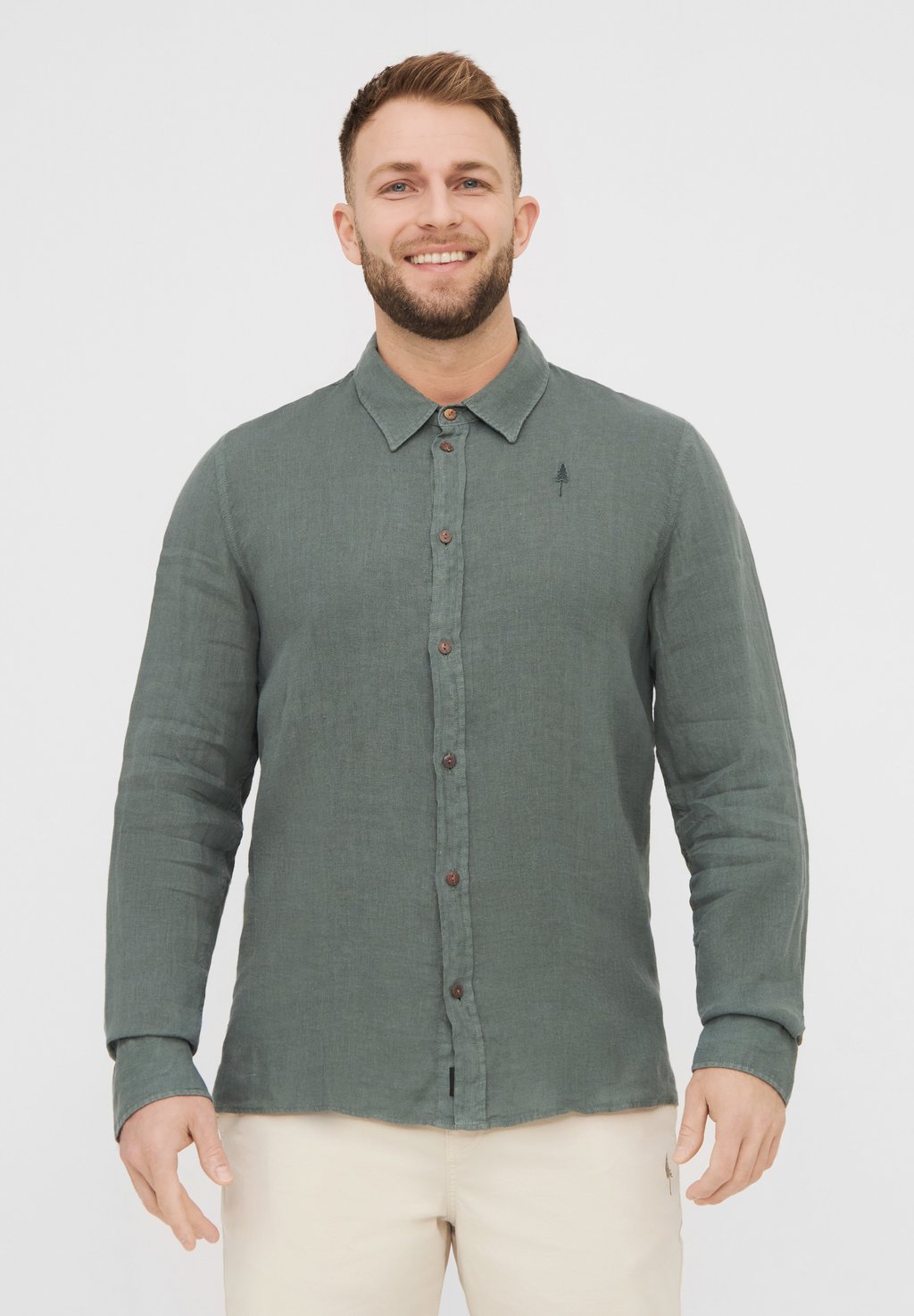 

Рубашка на пуговицах TREEPLANTER - Shirt NIKIN, зеленый