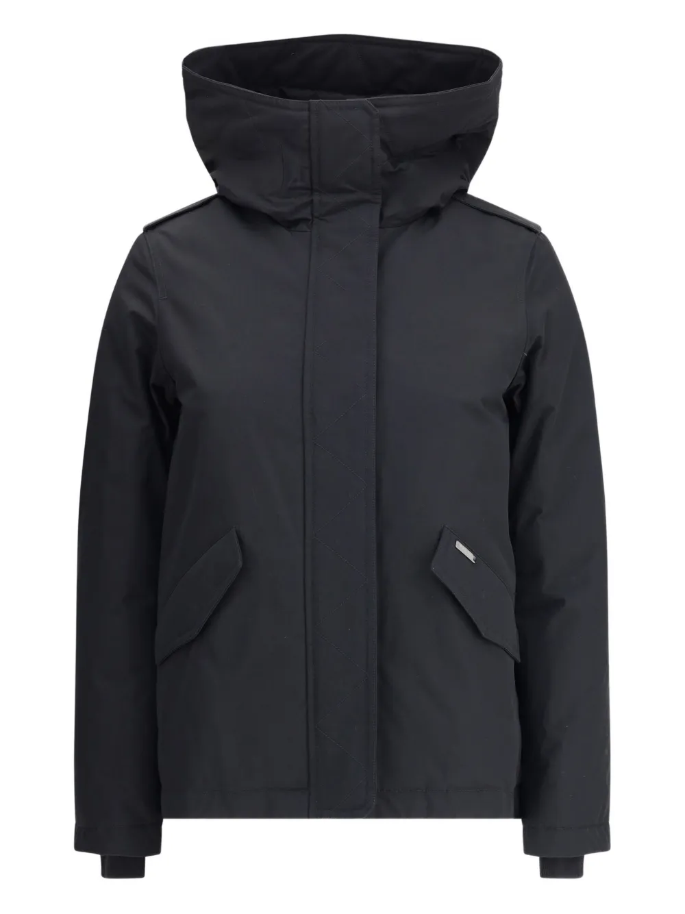 

Стеганая куртка с капюшоном WOOLRICH, черный
