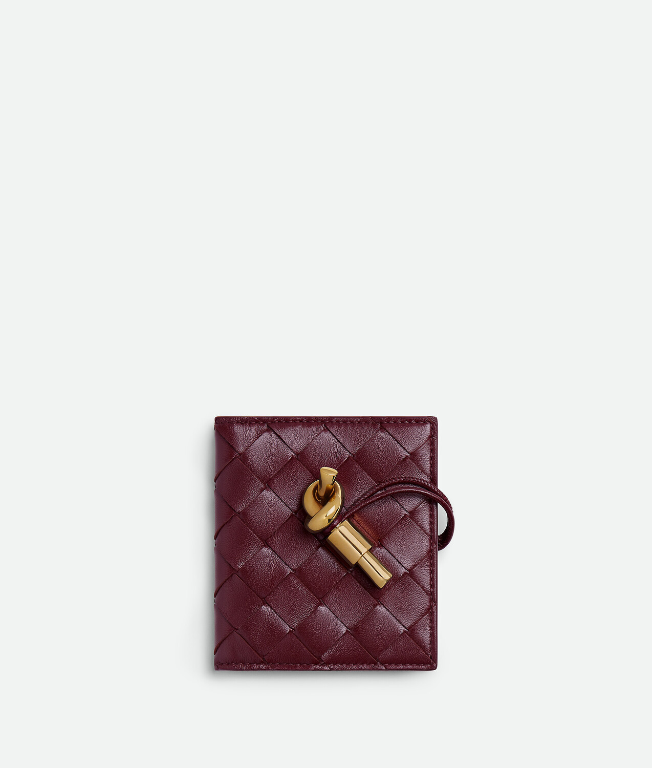

Женская складная карточная кейс Andiamo Flap Card Case BOTTEGA VENETA, бордовый