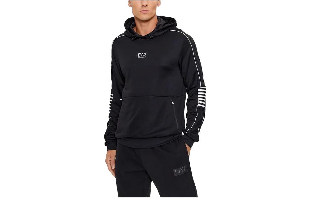 EMPORIO ARMANI Толстовка EA7 мужская черная — фото 3