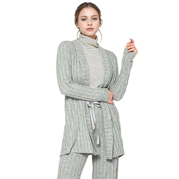 

Уютный ребристый удлиненный кардиган Pleione