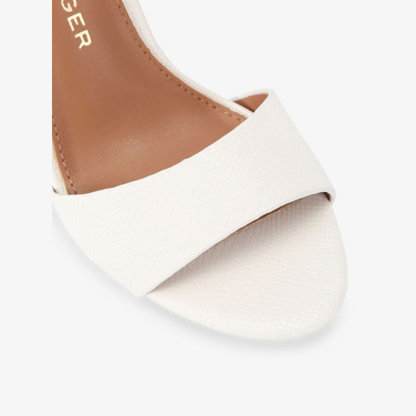Сандалии на каблуке Kg Kurt Geiger Sutton из искусственной кожи, белый — фото 3